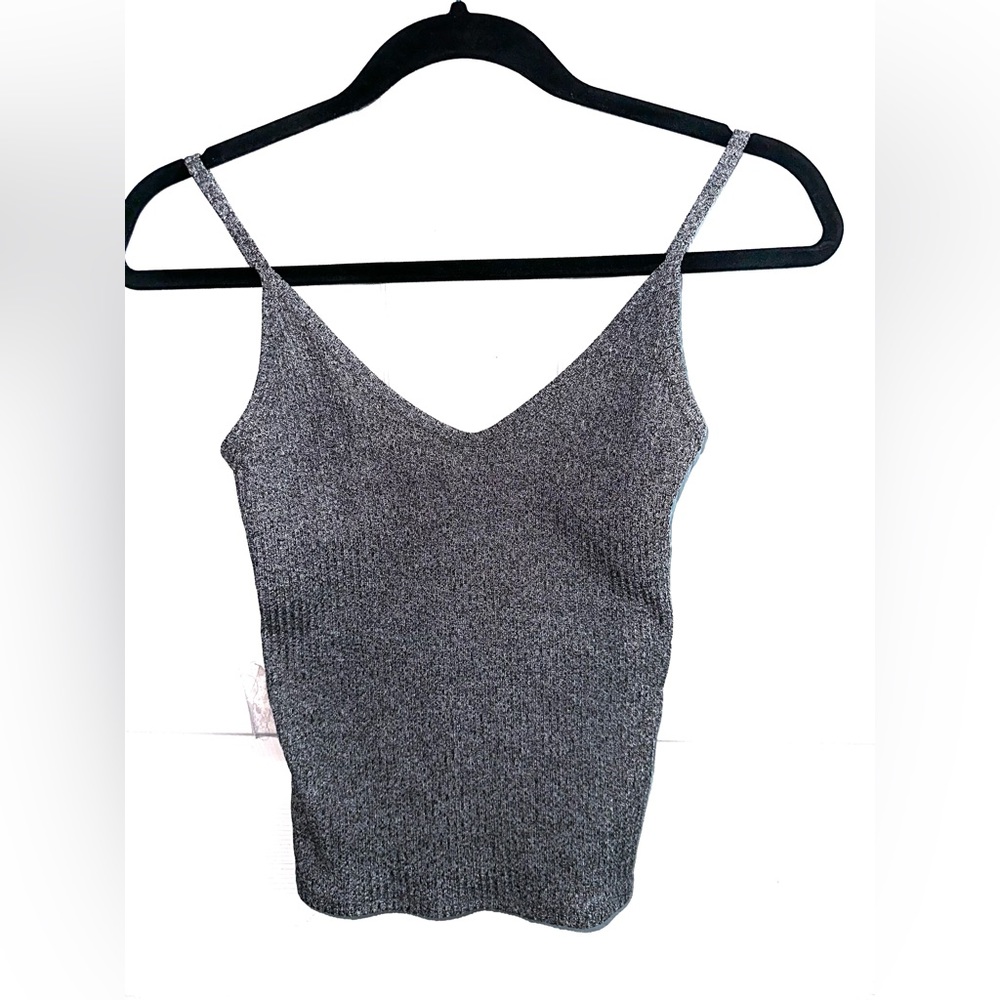 Black and grey stretchy Tank